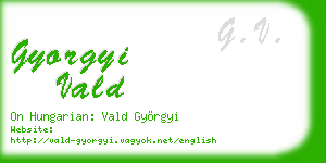 gyorgyi vald business card